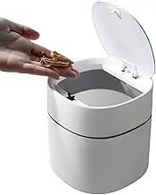 Small Countertop Trash Can | Bathroom Trash Bin with Lid - Out Countertop Garbage Cans Detachable for Vanity Tabletop, Bedroom, Bathroom Puchen