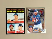 Pete Alonso (2) Card lot -- 2020 Topps Heritage #66 + 2023 Topps Chrome #75
