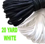 3mm(1/8") Black WHITE Elastic Band Cord Ear Sewing Crafts DIY Material 20 yards