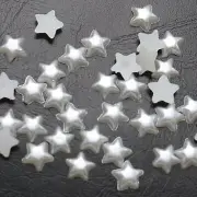 500 Acrylic Half Pearl Tiny Star Flatback Bead 6mm No Hole Scrapbook Craft