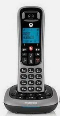 Motorola-Cordless Answering System Base 1 Replacement Handset Silver Phone Grey