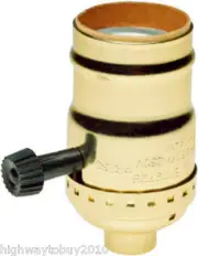(30) Pass & Seymour 250W 250V Turn Knob 3 Way Metal Lamp Holder Sockets