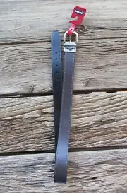 NEW Levi's Reversible Belt Youth M 26-28 NWT Brown Black Faux Leather