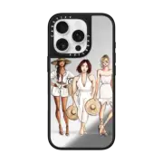 iPhone 16 Pro Mirror Case MagSafe Compatible Summer Chic Besties BFF Fashion Illustration Case