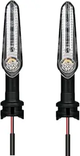LED Motorcycle Turn Signals Lights 12V Flasher Amber Flashing Light Blinker Signal Lamp FOR YA-MAHA MT07 YZF-R1R6R7R3R25R15 FZ03 (Color : 2PCS)
