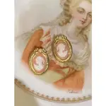 美國雅芳AVON 仕女浮雕古董VINTAGE耳環