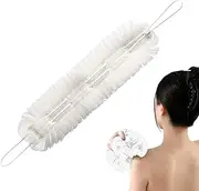Back Exfoliator for Shower - 2 in 1 Loofah Sponge,Body Cleaner with Rope Handles, Quick Drying Puff Sponge for Dead Skin Removal