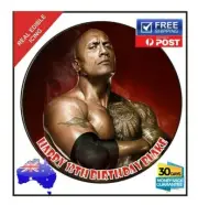 Dwayne Johnson The Rock Edible Icing Cake Decoration Topper Image Birthday