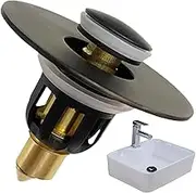 Bathroom Sink Stopper | Copper Pop Up Sink Stopper - Bathroom Accessories for Toilet Restroom Kitchen Counter Pedestal Vanity Utility Commercial