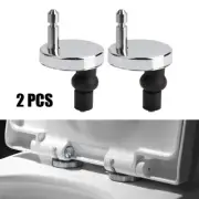 2x Toilet Seat Hinges Top Close Soft Release Quick Fitting Heavy Duty Hinge Pair
