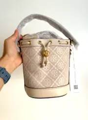 NWT Tory Burch T Monogram Mini Bucket Bag Ivory