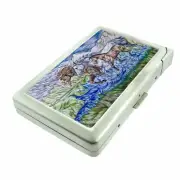 Horse Art Em1 Cigarette Case with Built in Lighter Metal Wallet