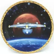 Star Trek Voyagers Series USS Excelsior Ship Ceramic Plate 1994 COA BOXED