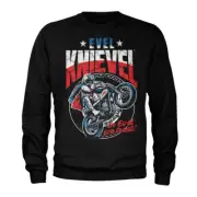 Evel knievel Sweatshirt Wheelie Black Size XL