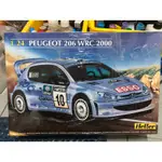 HELLER 1/24 PEUGEOT 206 WRC 2000 組裝 模型車