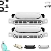 Car Seat Cooling Fan - Mini Portable USB Backseat Cooling Fan, Car Fans for Driver and Passenger's Seat, Compatible with Various Power Supplies, for sedans, SUV, RVS, Trucks (2PCS White)
