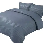 Ocean Striped 1000TC Duvet Doona Cover Set Vary Size