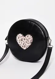 [Lazy Oaf] Pink Fur Heart Vinyl Bag