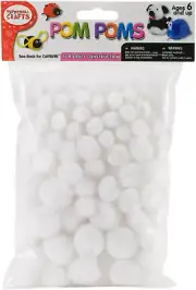 Pom-Pom Puffs Assorted 100/Pkg White