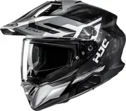 HJC RPHA 60 Dakar Enduro Helmet, black-white-silver, Size 2XL for Men Black White Silver