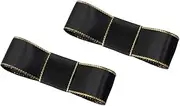 PEPLAYTAL 2 Pcs Edged Ribbons for Present Wrapping Wide Decorative Ribbons for DIY Present Box Decor Soft Durable Easy to Use for Bows and Packaging
