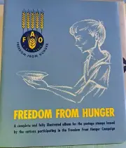 Vintage Minkas1963 Freedom From Hunger StampAlbum Unused +1963-64 supp Free Ship
