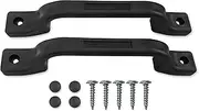 Camp'N -2 Piece- All Weather Plastic Grab Handle - Entry Door Assist Bar for RV, Trailer, Camper, Motor Home, Cargo Trailer, Boat-OEM Replacement 2 - Piece Black