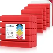 24 pk RED Premium 2" Acoustic Foam Panel Tile Wall Studio Sound Proof 12x12x2