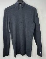 SmartWool Classic Thermal Merino 1/4 zip Base Layer NWT Men's Charcoal Htr Small