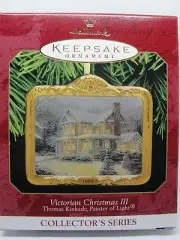 1999, VICTORIAN CHRISTMAS #3, THOMAS KINKADE, HALLMARK KEEPSAKE ORNAMENT