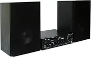 E-Lektron EL103401 EL-FB HiFi Digital Class D Amplifier Bluetooth FM with 2-Way 5.5 inch Home Stereo Wooden Studio Monitor Speaker 200W
