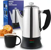 Electric Coffee Percolator ETL Approved 12 Cup Stainless Steel Coffee Maker