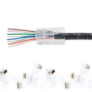 150 Pack Cat6 RJ45 Network Modular Plug UTP Cable Connector End Pass Through EZ