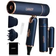 Foldable Fast Drying Hair Dryer, 1600W Professional Negative Ionic Blow Dryer...