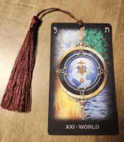 The World- Dream Tarot Bookmark Oracle Card Art Deck Gift, Purified & Charged
