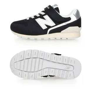 【NEW BALANCE】17-23CM_男女中大童復古慢跑鞋-WIDE-996系列 N字鞋 NB 黑白(YV996CU3)