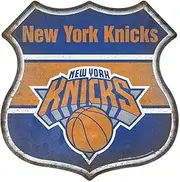 Rico Industries NBA Basketball New York Knicks Rustic 11.5" Home Decor Metal Route Sign