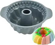 Silicone Fluted Pans for Baking,Silicone Baking Mold with Sturdy Handle | Silicone Mold for Cake, Brownie, and Monkey Bread, Cake Mold for Baking Foccar