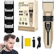 Hair Clippers for Men, Rechargeable Electric Beard Trimmer for Hair Cutting, Professional Edgers Liners Grooming Kit Waterproof for Mustache, Body, Nose, Ear