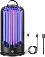 UV Mosquito Killer Lamp, 3600V High Power, USB Powered, 60 cm Cable, Black