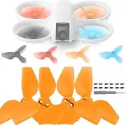 Propellers for DJI NEO, Replacement Low-Noise and Quick-Release Blades Props Wings Compatible with DJI Neo Drone Accessories, 4 Pcs Colorful Propellers (Orange)