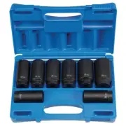 Grey Pneumatic 1708SN Spindle / Axle Nut Impact Socket Set Metric 12 Point