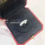 二手精品 CARTIER 卡地亞 LOVE系列結婚戒指 鋪鑲18K白色黃金戒指 B4083400