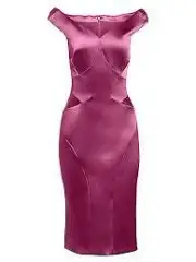 NWT Zac Posen Seam Detail Stretch Satin Cocktail Dress 6