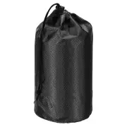 Stuff Sack, 9 x 18 Inch Waterproof Outdoor Storage Sack Drawstring Black