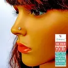 4.0mm 1/4 ct Real Si Diamond Solitaire Nose Lip Labret Stud Piercing Ring Screw