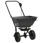 Walk Behind Salt Spreader Garden Lawn Seed Fertilizer Sowing Tool Steel Frame