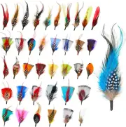 39 Pcs Hat Feathers Assorted Feathers Hats Colorful Real Feathers for DIY Craft