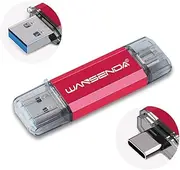 OTG USB Flash Drive Type-C Thumb Drive 512GB USB Photo Stick 3.0/3.1 Thumb Drive for Smartphones Huawei Samsung Galaxy S8/S8+/S9/S9+/S10/S10+, Note7/8/9/10,A6S/A9S LG G6 V30, Google Pixel XL (Red)