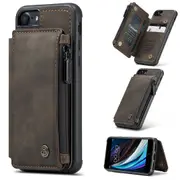 CaseMe Shockproof iPhone 7+/8+ 7 Plus 8 Plus Case Cover Wallet Apple [Coffee]